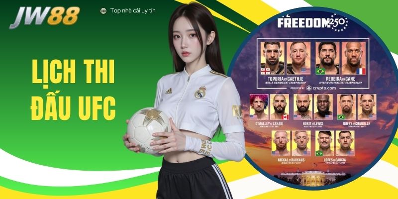 Lịch Thi Đấu UFC JW88 - 5 Trận Main Card Gay Cấn Nhất
